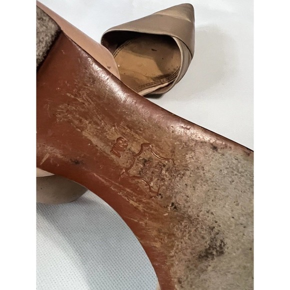 Tory Burch Womens Size 8M Viv Nude Leather D'orsay Pointed Flat Shoes - Picture 5 of 7